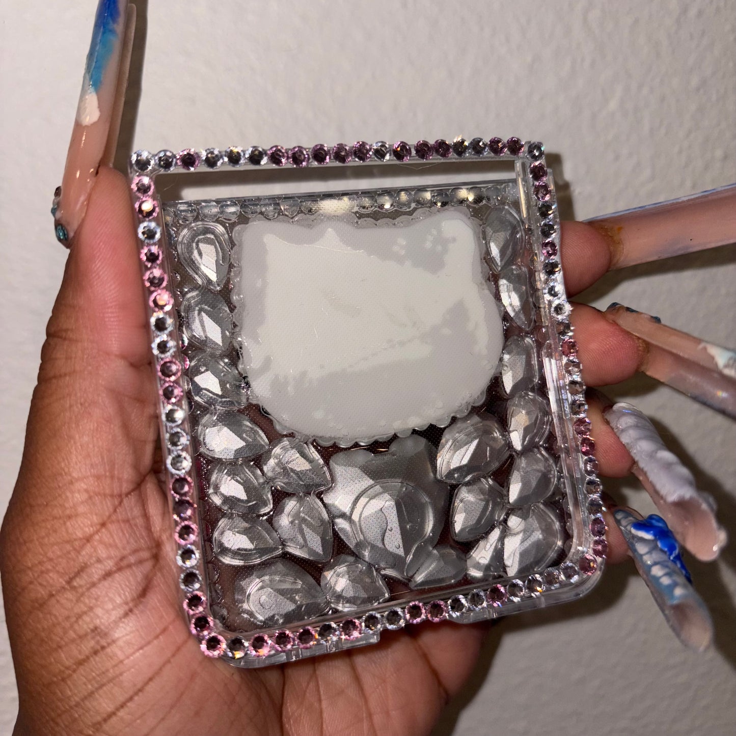 Purrfectly Blinged-Samsung Galaxy Z Flip 7 Case