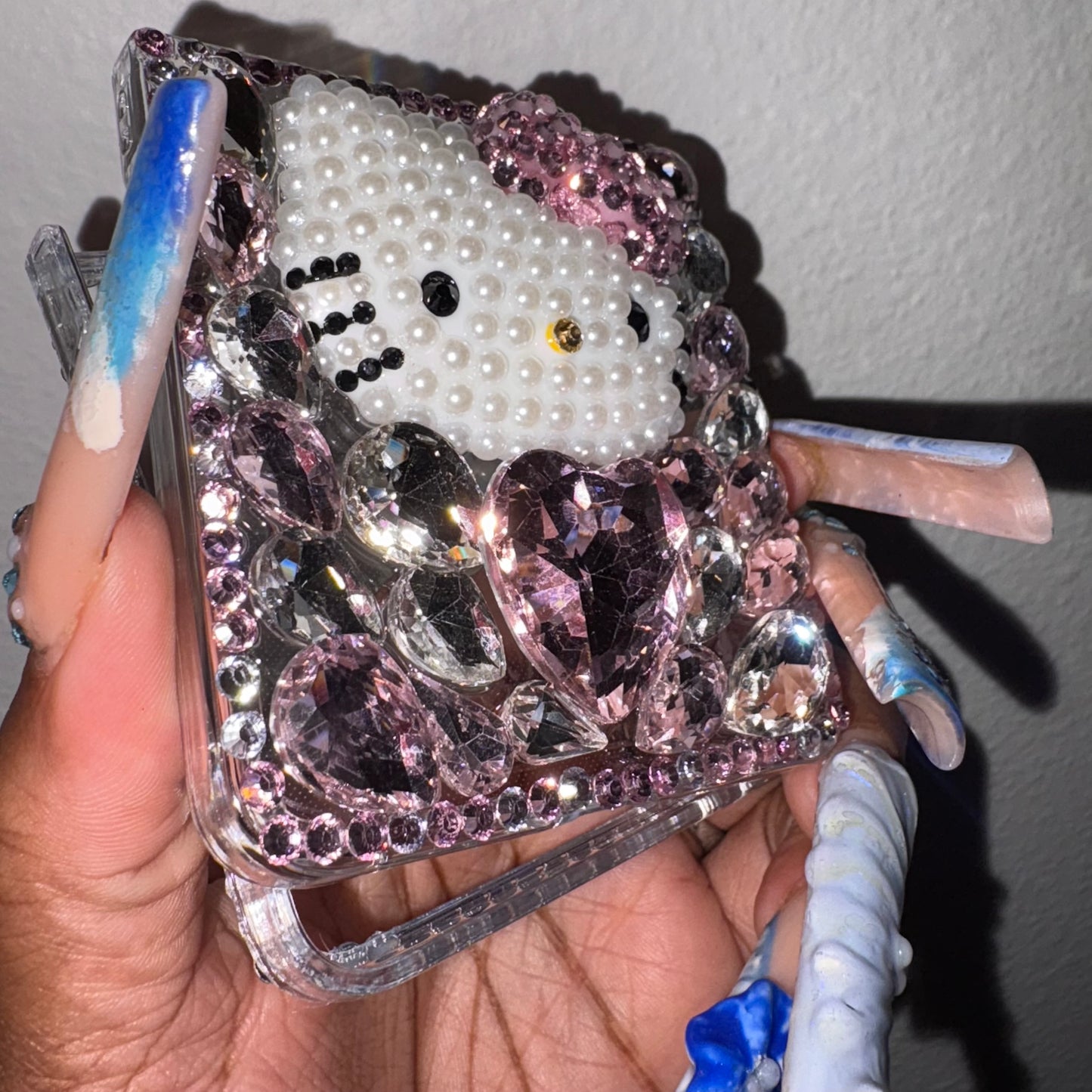 Purrfectly Blinged-Samsung Galaxy Z Flip 7 Case
