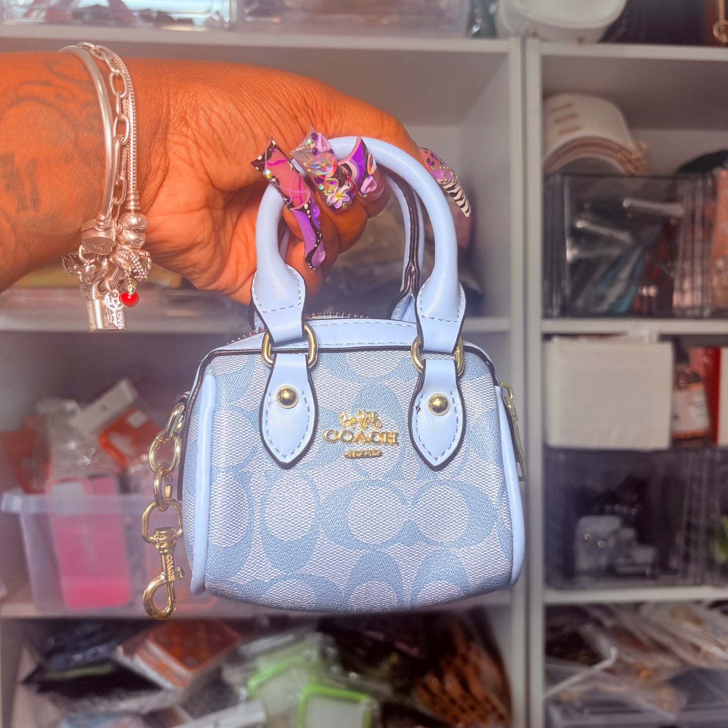 Baby Blue Heiress Mini Bag