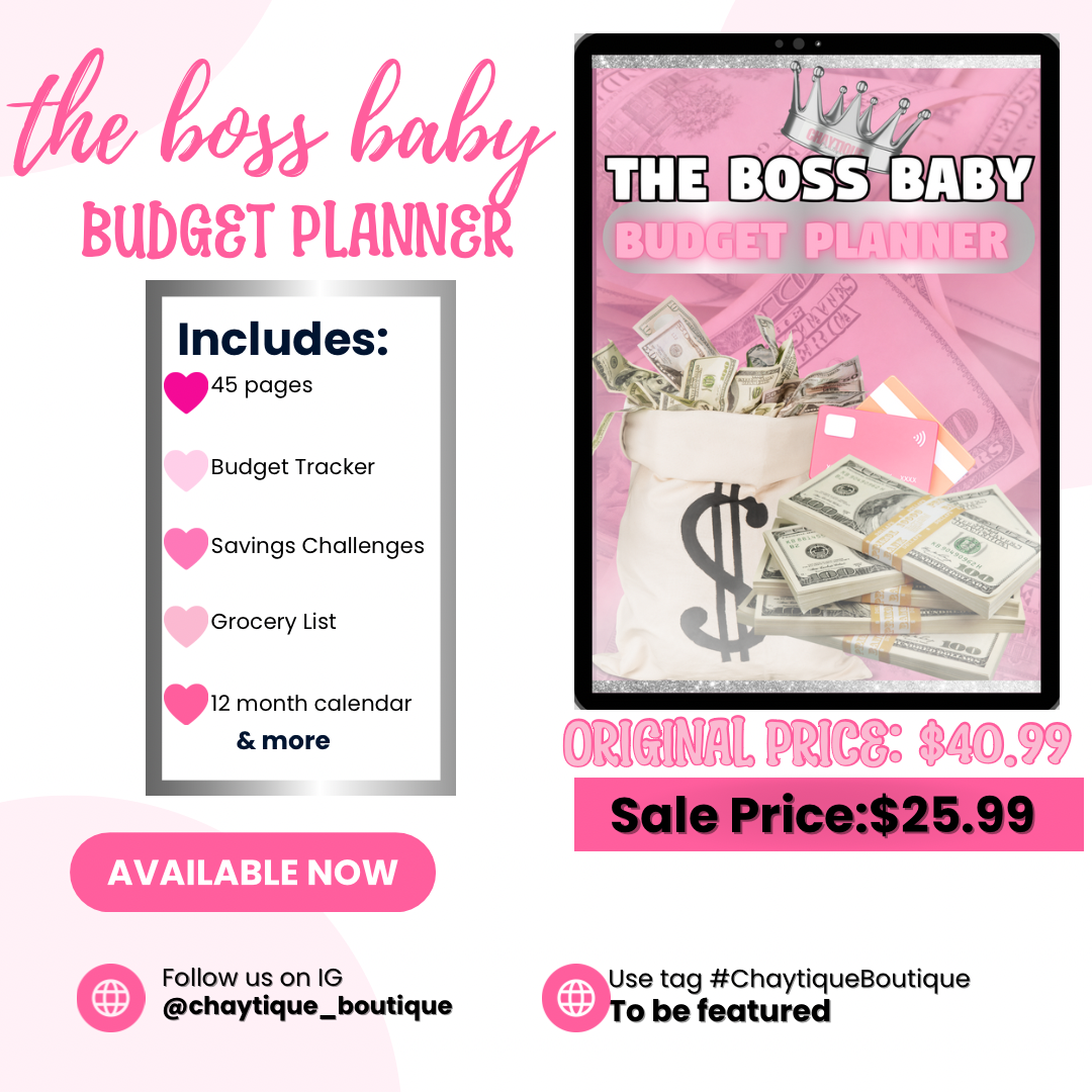 The Boss Baby Budget Planner