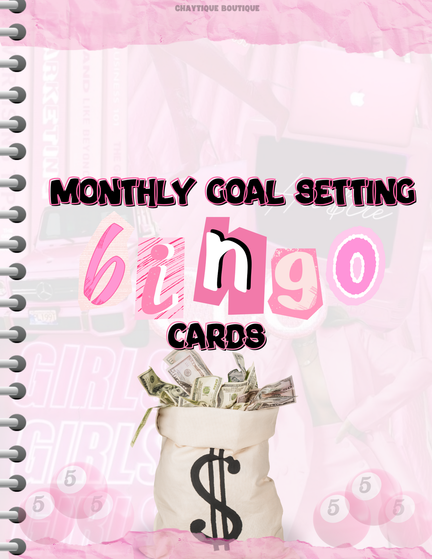 Monthly Goal Setting Bingo Cards