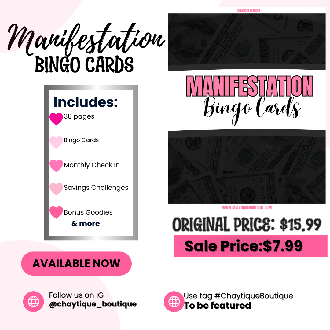 Manifestation Bingo Cards